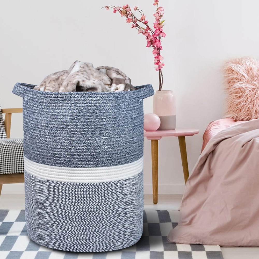 BOSROTY baby essentials basket for blankets and clothes in nursery