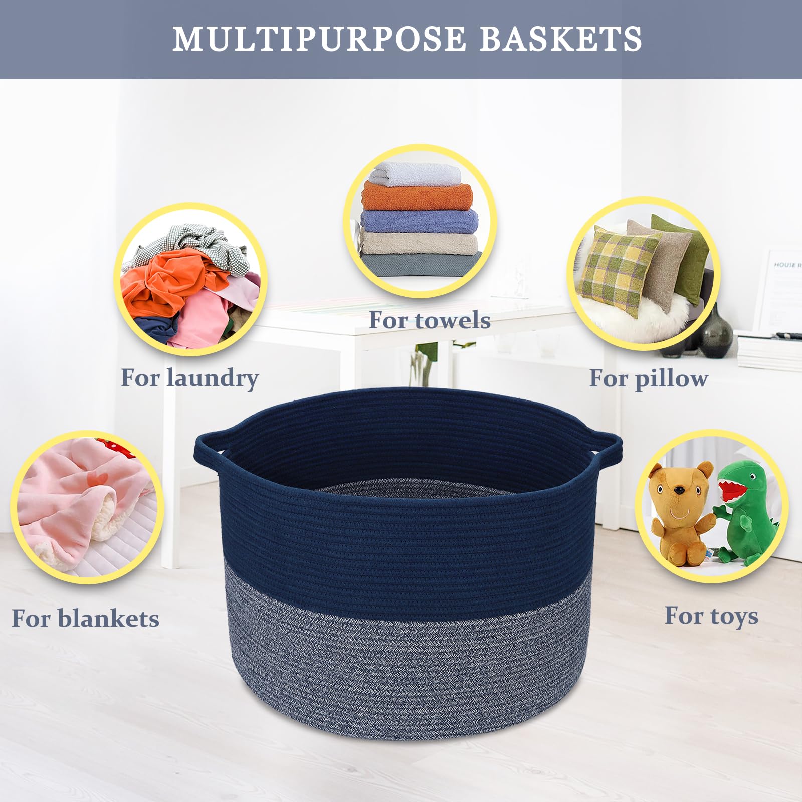BOSROTY sturdy double-stitched handles support heavy loads.