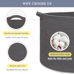 BOSROTY basket with reinforced handles for easy carrying.