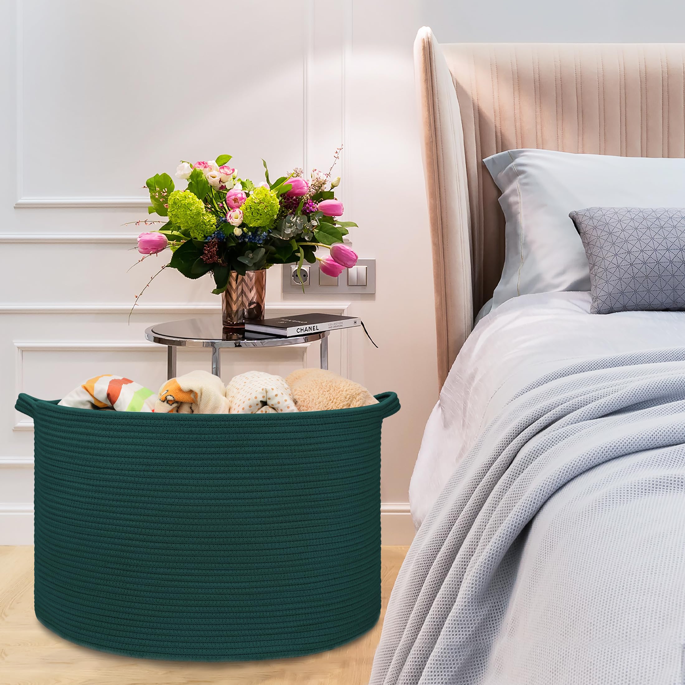BOSROTY basket reinforced handles enable easy carrying even full loads.