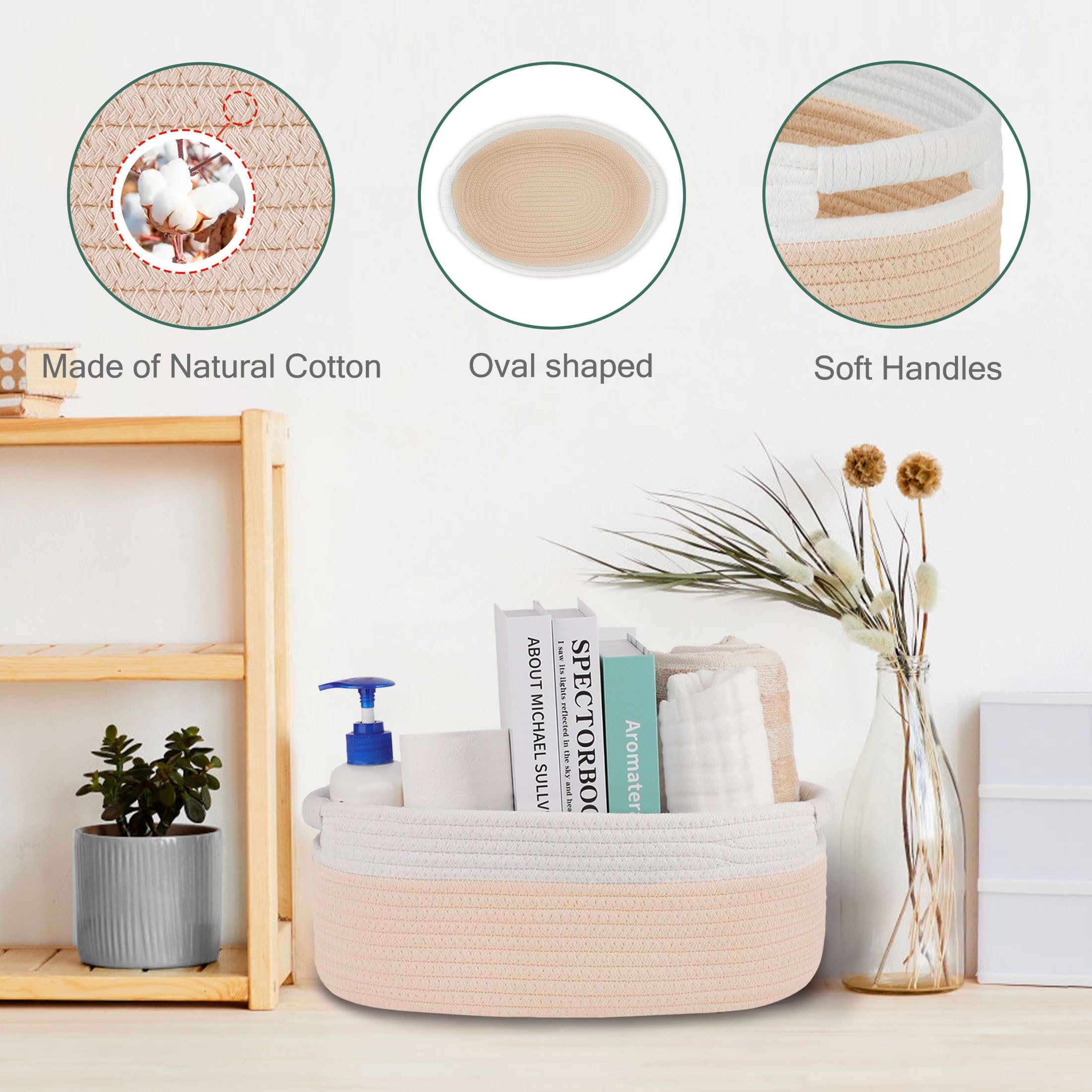 BOSROTY basket in nursery storage keeps diapers and essentials tidy