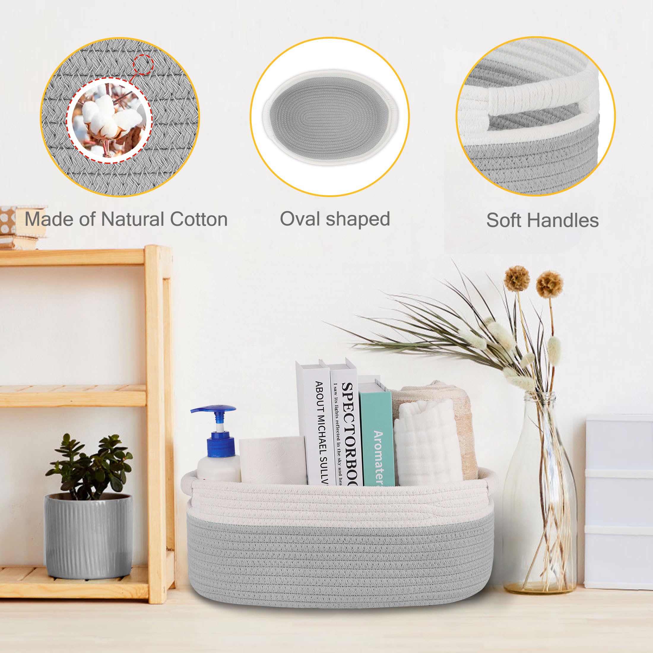 BOSROTY basket storage bedroom – versatile for organizing bedside items and reducing clutter.