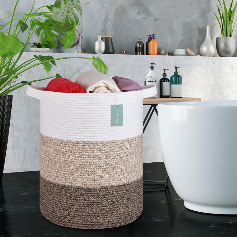 BOSROTY basket in nursery storing baby essentials and soft fabrics