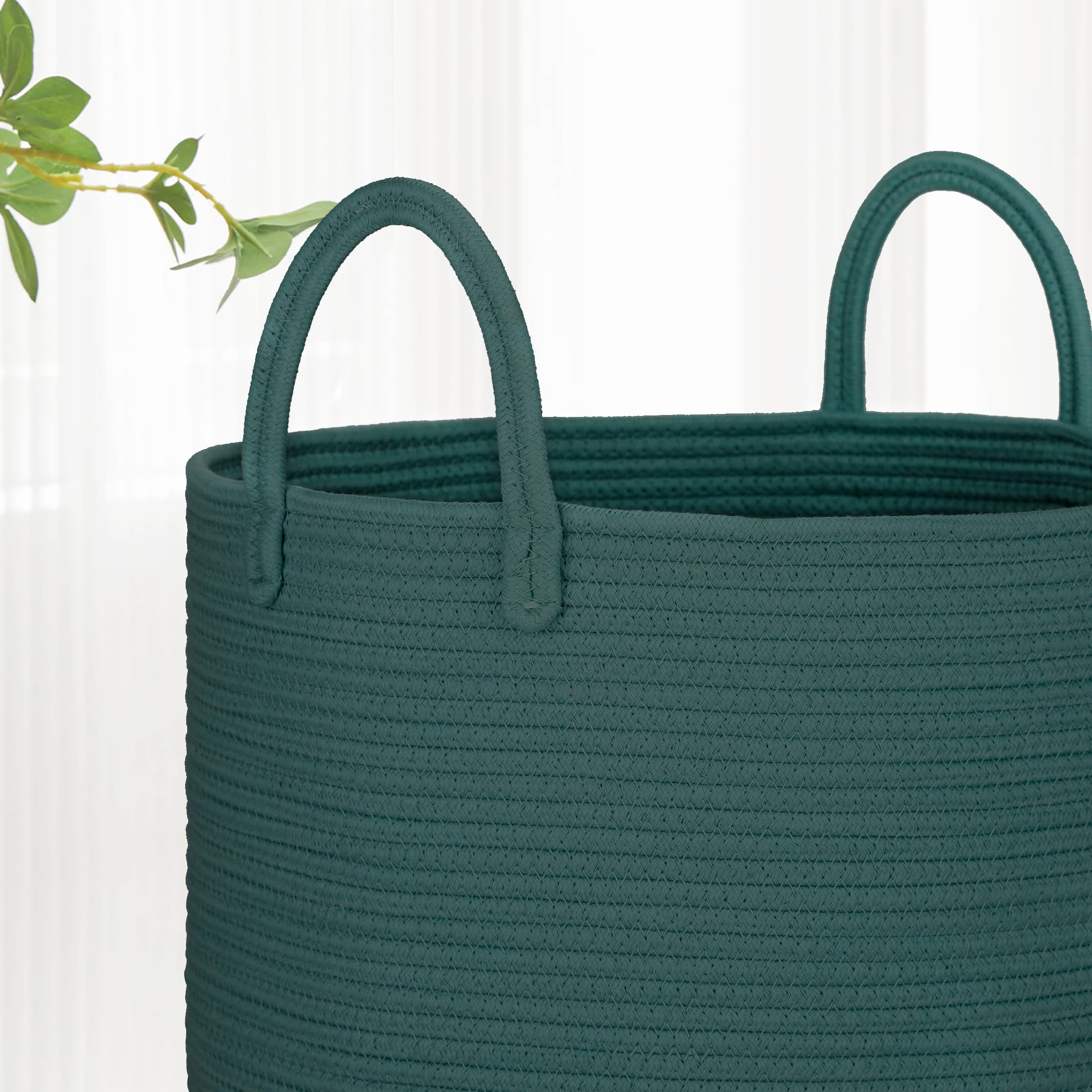 BOSROTY blanket basket in nursery doubles as cozy decor