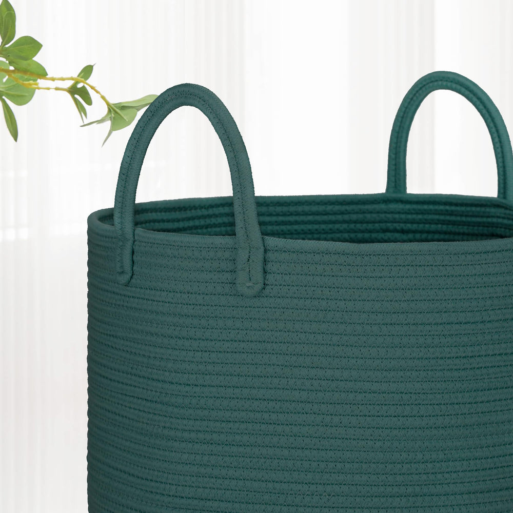 BOSROTY blanket basket in nursery doubles as cozy decor