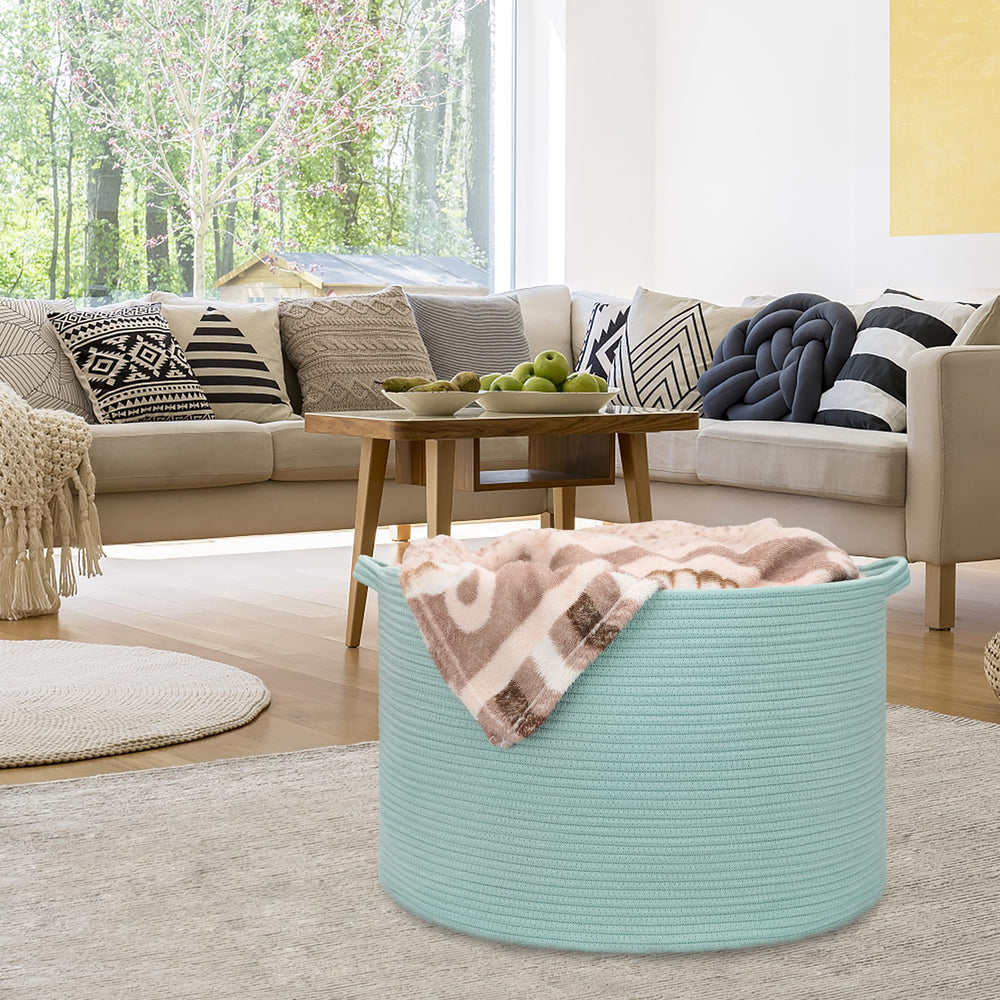 BOSROTY blanket basket soft fabric look for cozy living spaces.