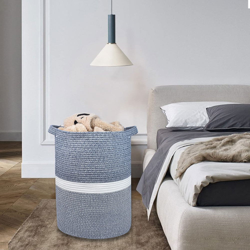 BOSROTY towel and garment organizer basket blending with decor
