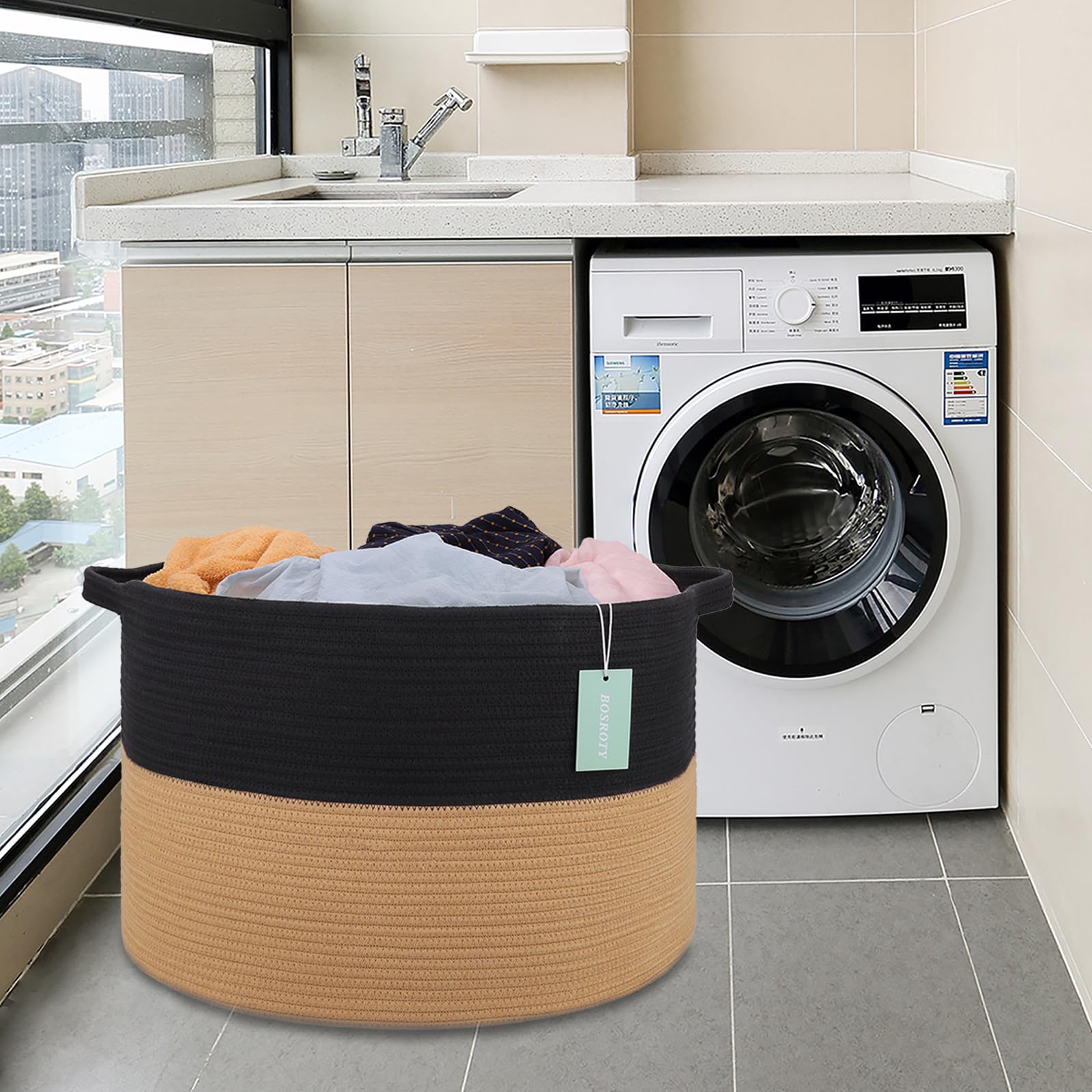BOSROTY foldable large basket returns to shape after filling