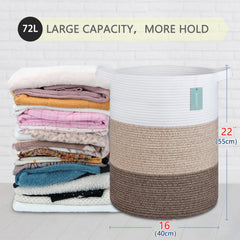 BOSROTY large blanket basket open top demonstrates versatile storage in the living room