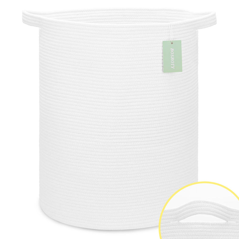 BOSROTY large laundry hamper full view highlighting ample storage for toys and towels.