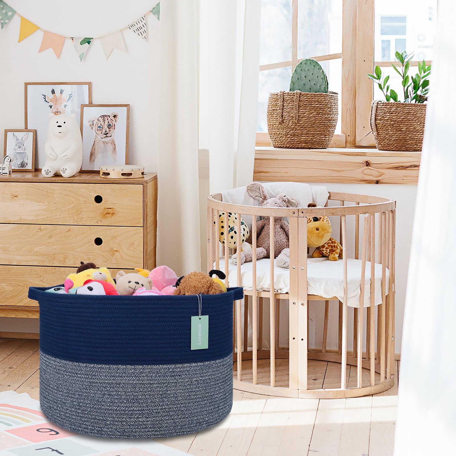 BOSROTY large laundry hamper for blankets and towels.