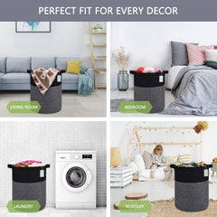 BOSROTY tall laundry hamper design fits living room for clutter control