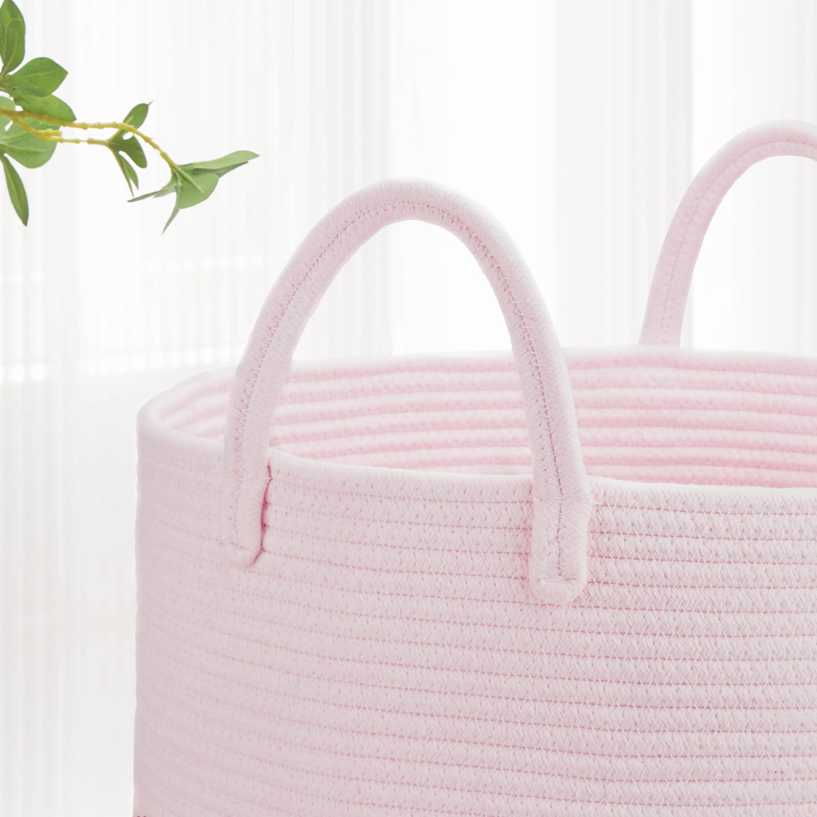 BOSROTY living room basket doubles as toy bin for clutter control