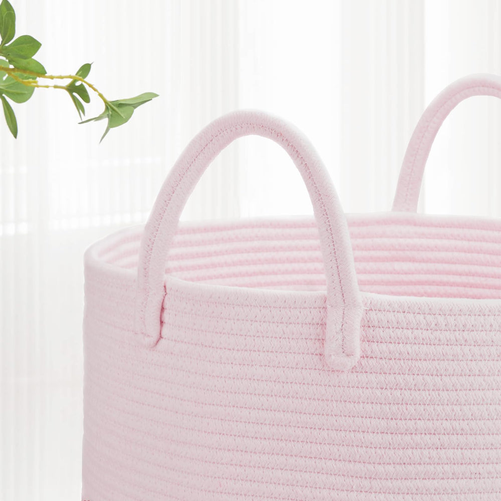 BOSROTY living room basket doubles as toy bin for clutter control