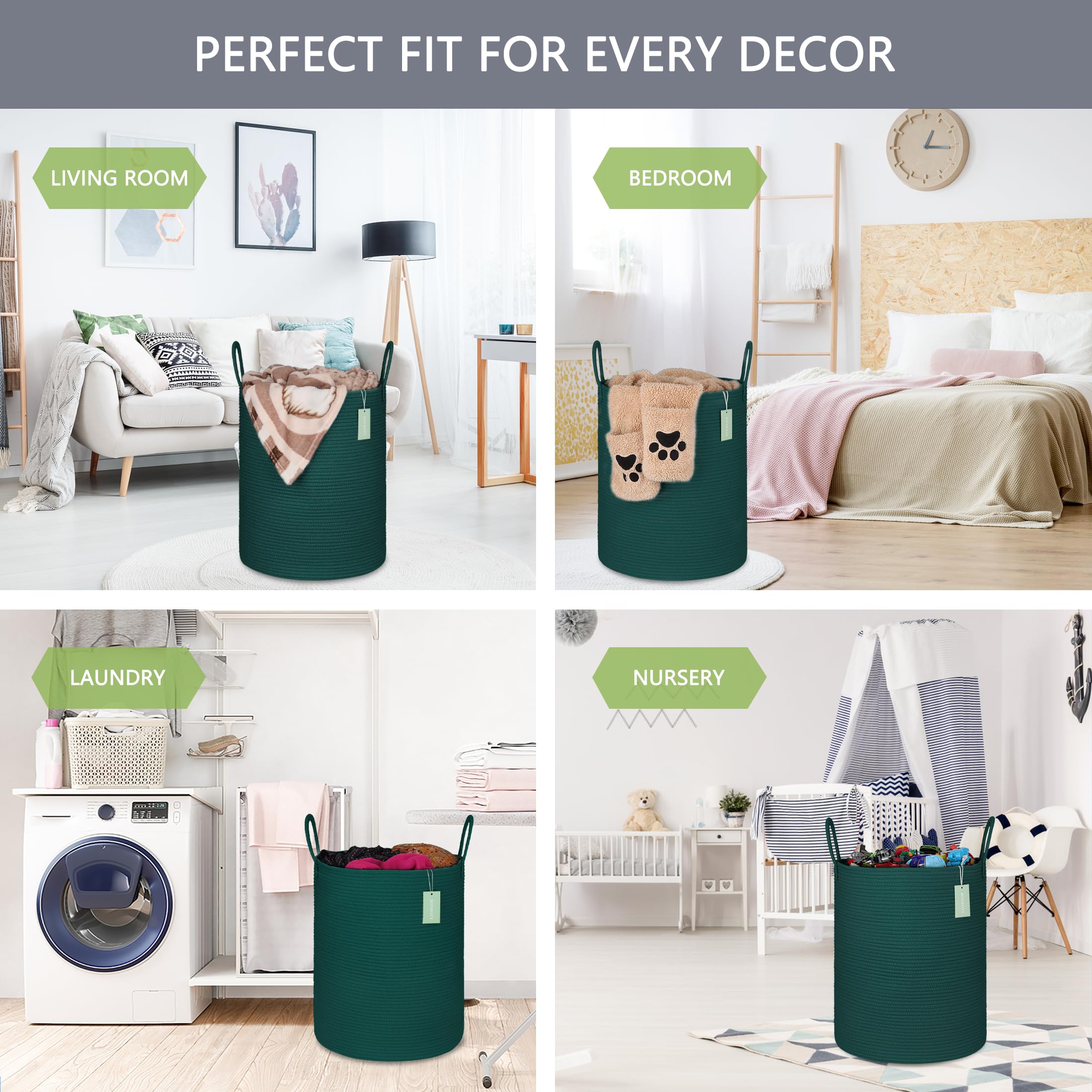 BOSROTY living room toy storage basket keeps play area tidy