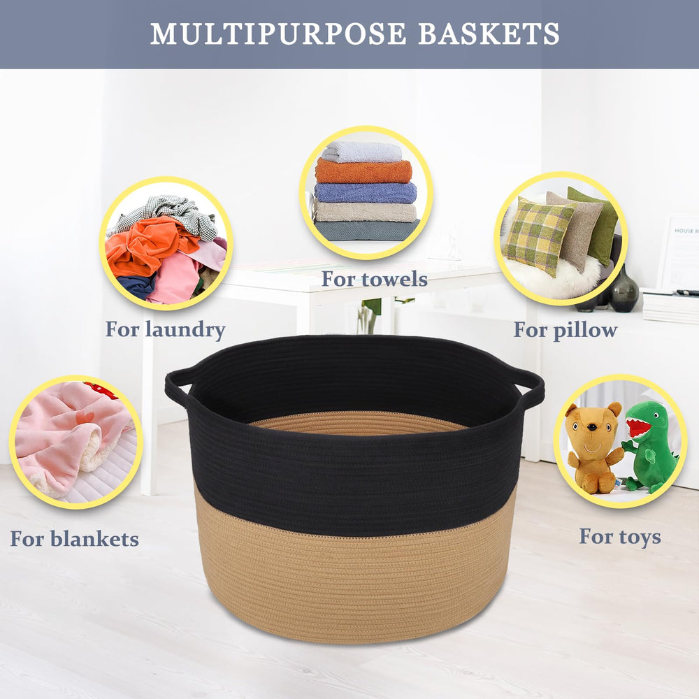 BOSROTY multiuse basket supports toy, towel, and pet toy organization