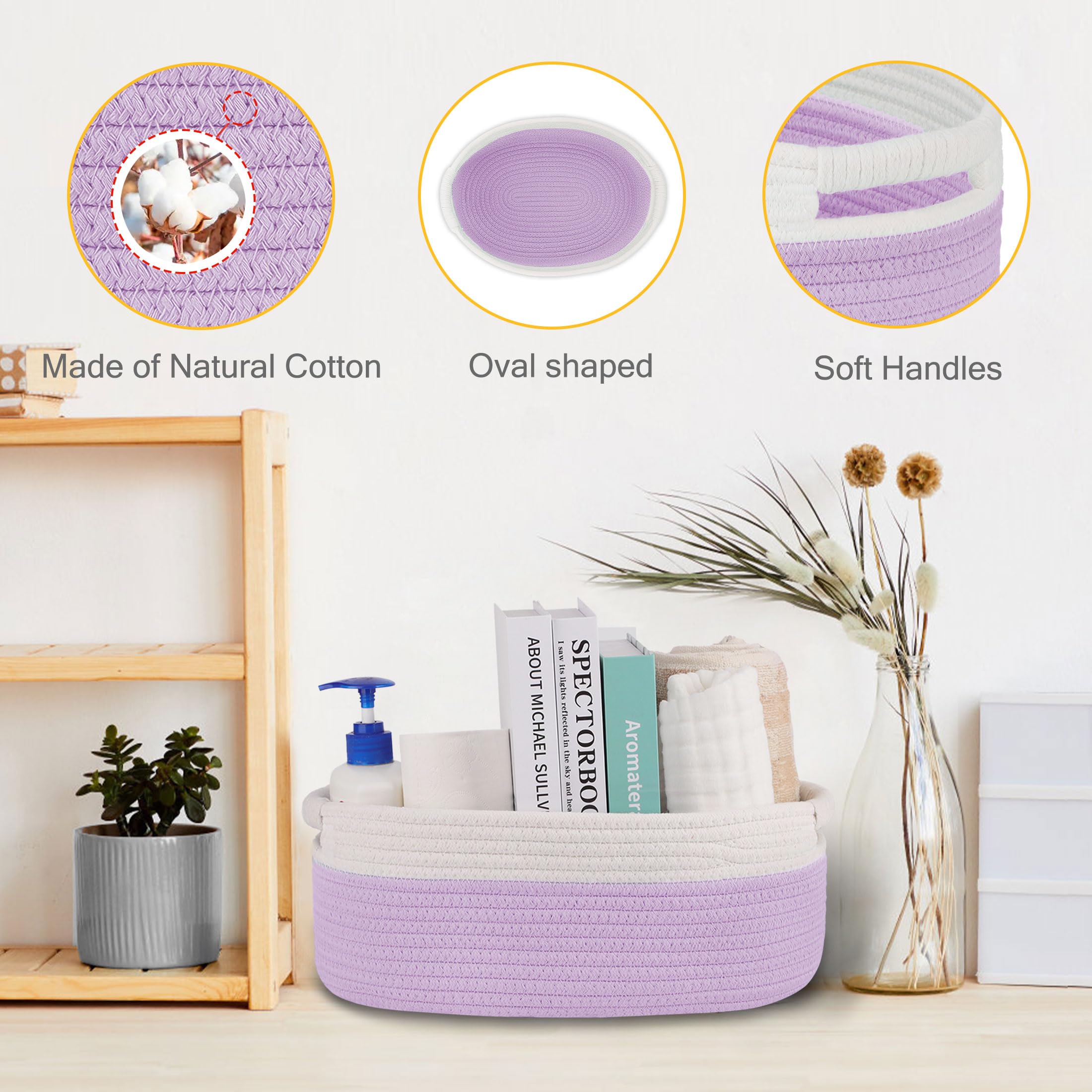 BOSROTY natural cotton rope material is soft and skin-friendly.
