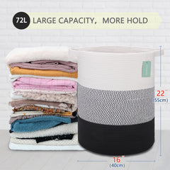 BOSROTY nursery laundry bin helps with baby clothes while keeping a soft edge.