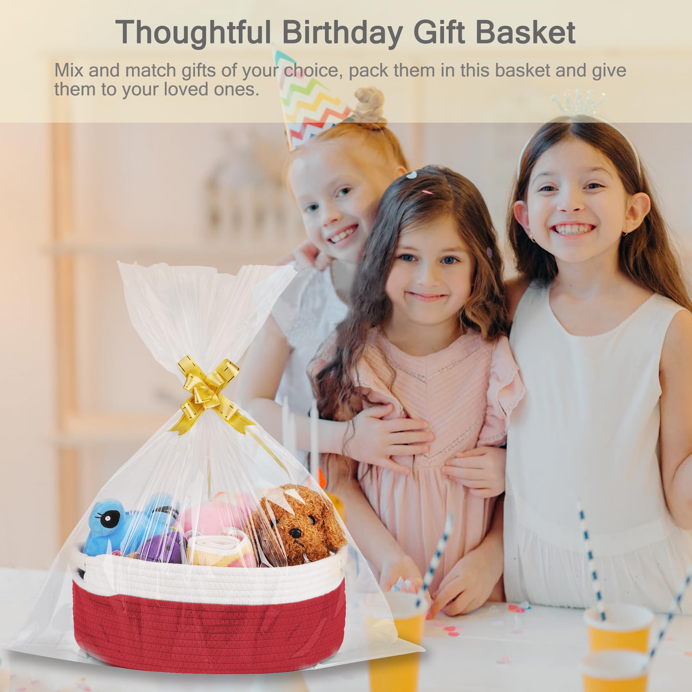 BOSROTY bedroom organizer basket on a shelf for tidy storage