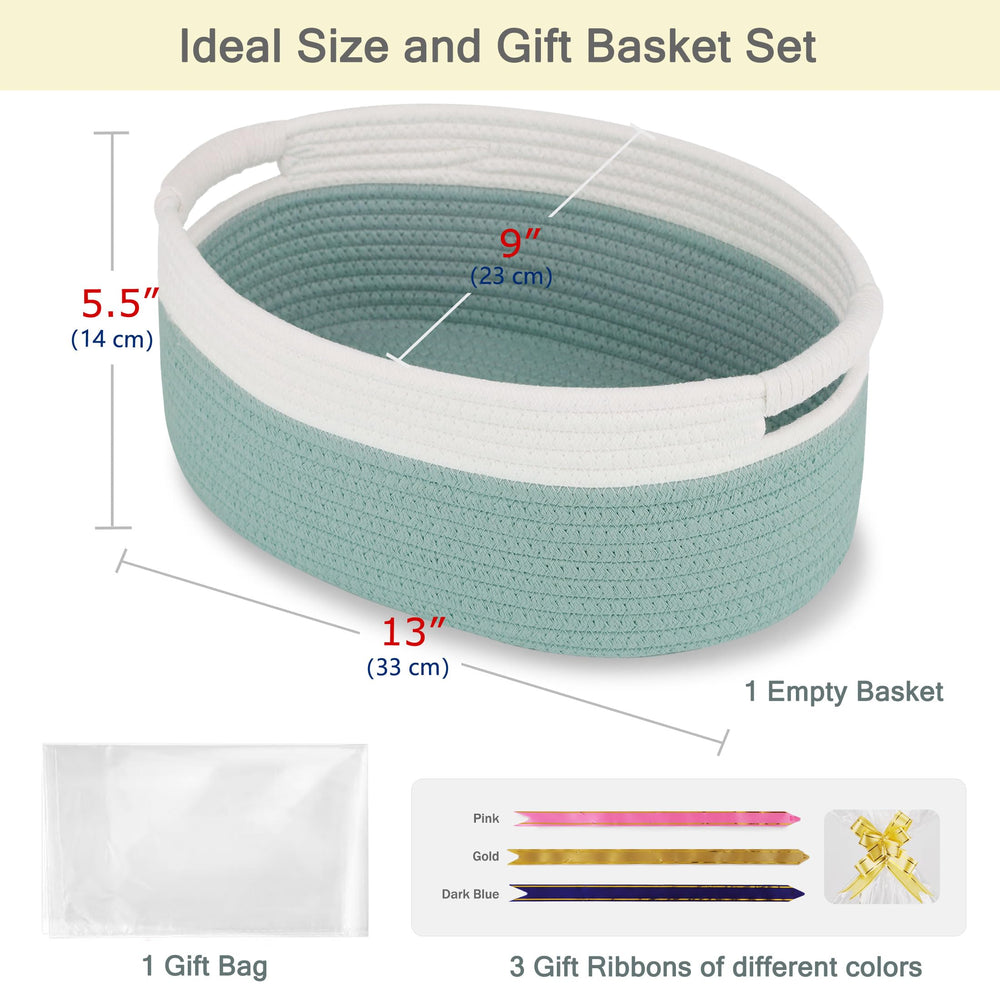 Bosroty basket close-up of natural cotton rope weave, sturdy and skin-friendly