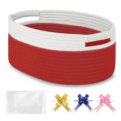 BOSROTY small woven basket with gift bag and ribbons for elegant presentation