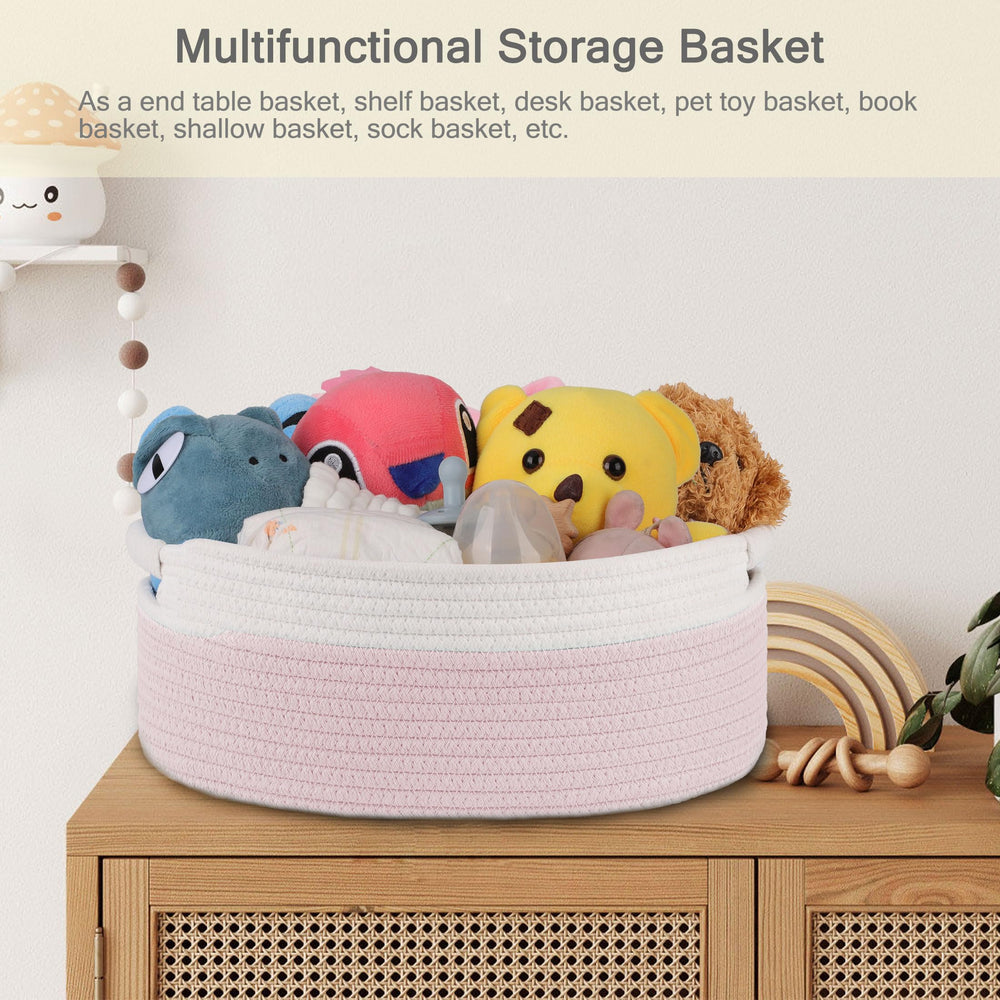 BOSROTY pet toy basket stores cats and dogs' small toys neatly.