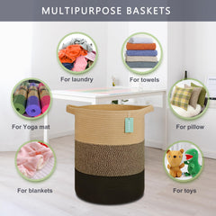 BOSROTY storage basket toy bin keeps playroom tidy and inviting