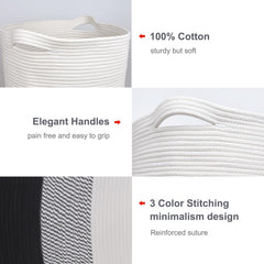 BOSROTY tall laundry basket 72L keeps bedrooms clutter-free and easy to carry.