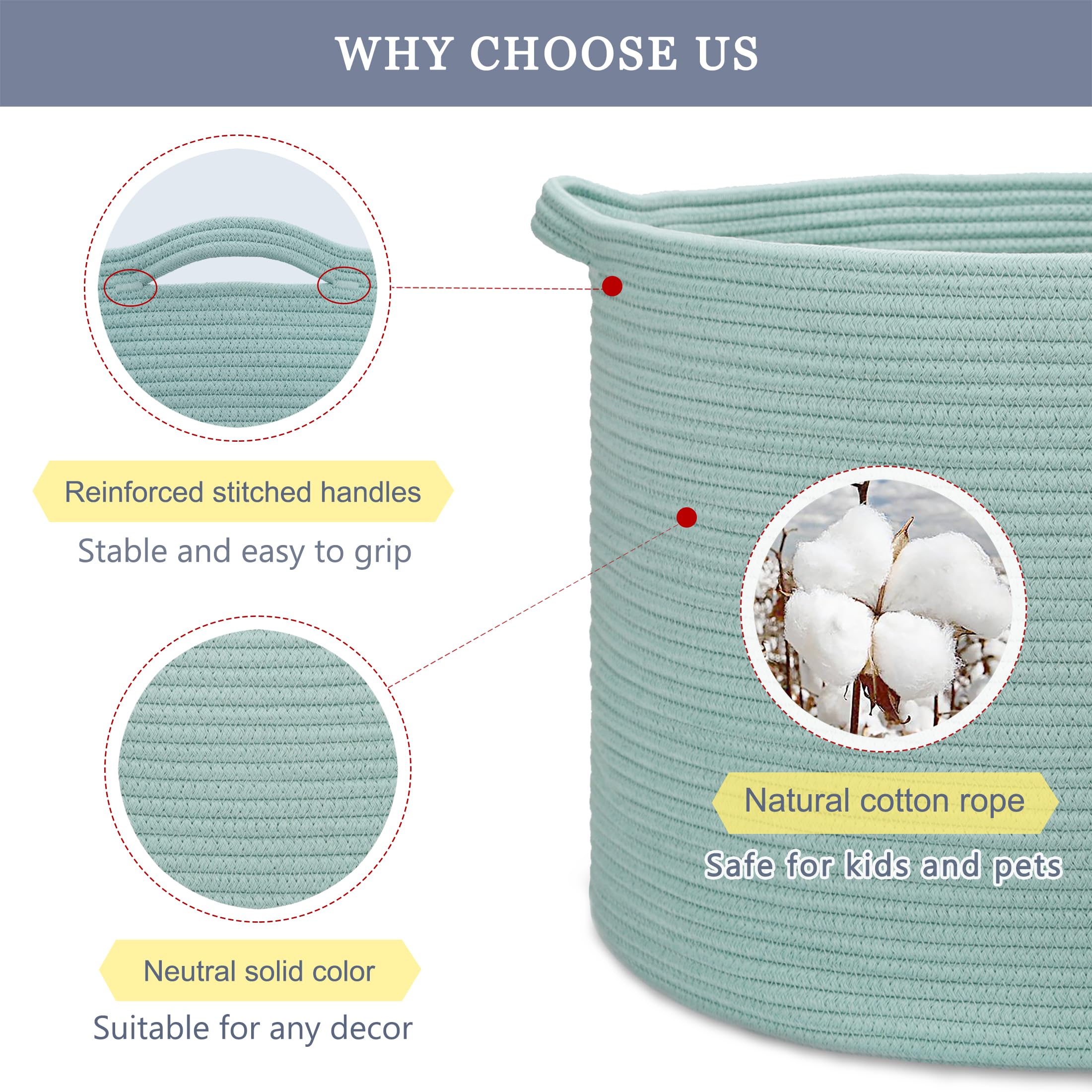BOSROTY toy storage basket in nursery helps tidy playtime.