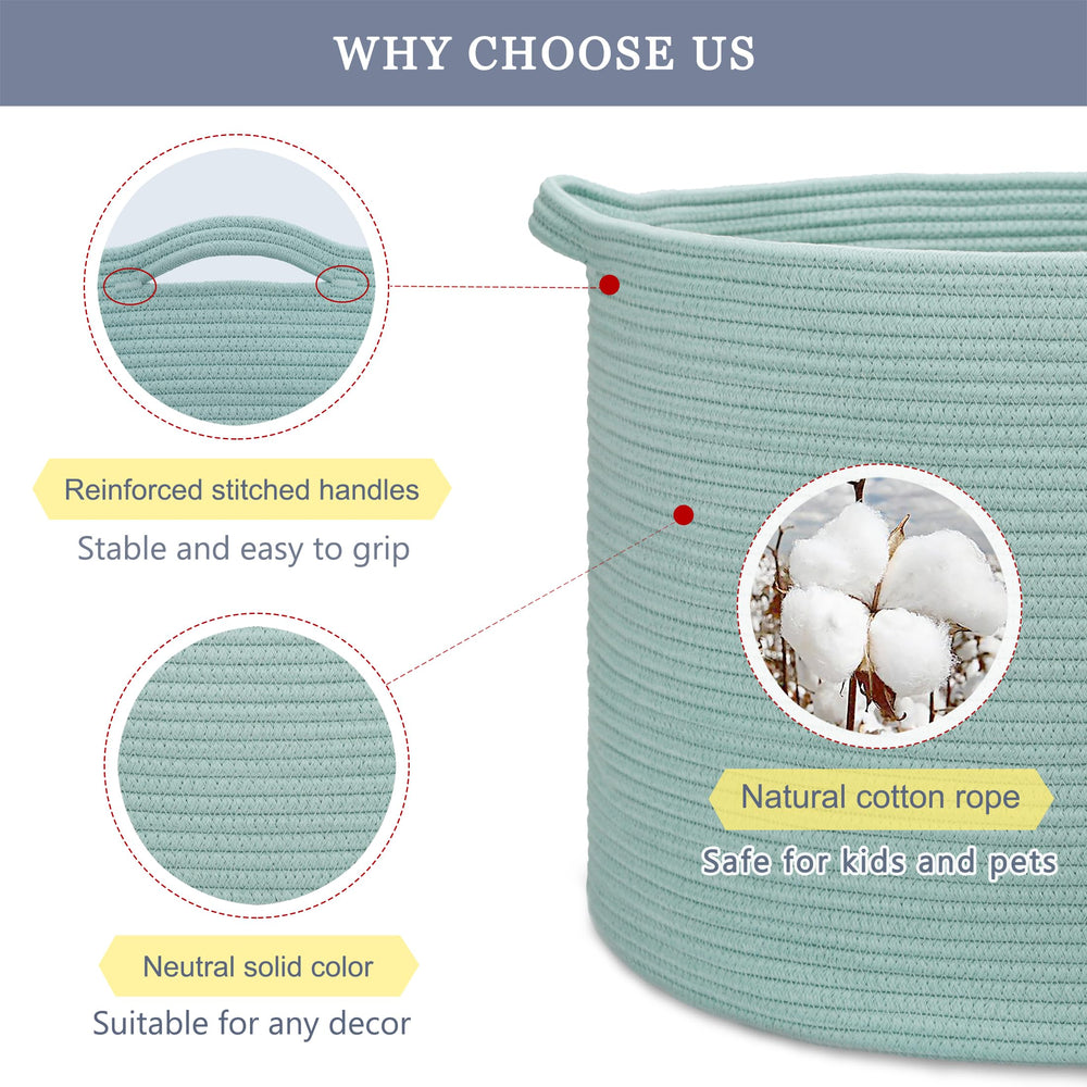 BOSROTY toy storage basket in nursery helps tidy playtime.
