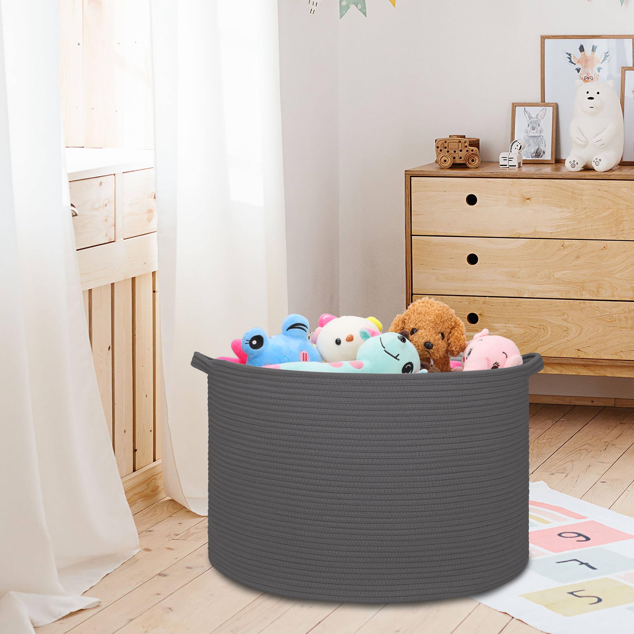 BOSROTY toy storage in playroom keeping items organized.