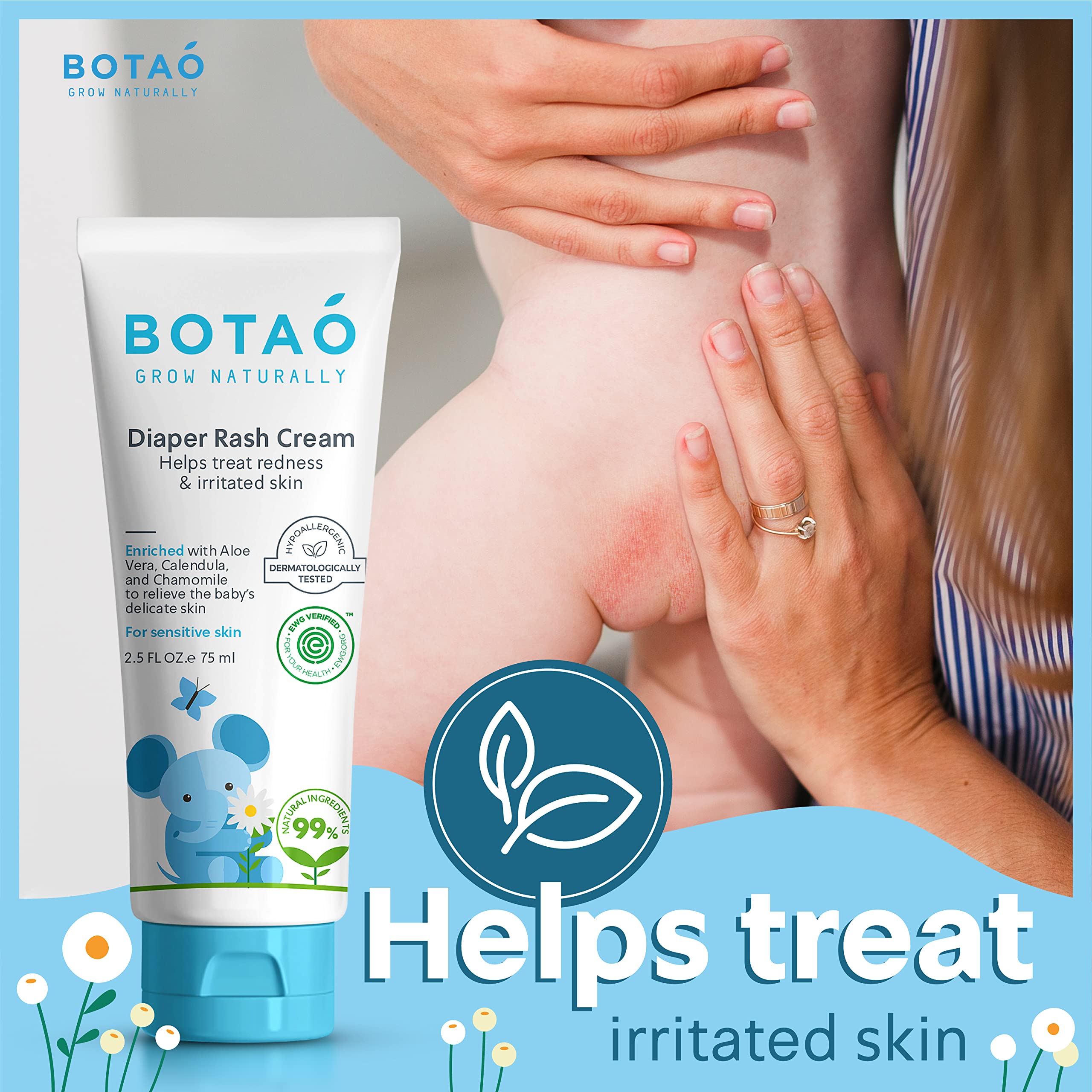 BOTAO Baby ingredients aloe vera highlighted for gentle skin nourishment