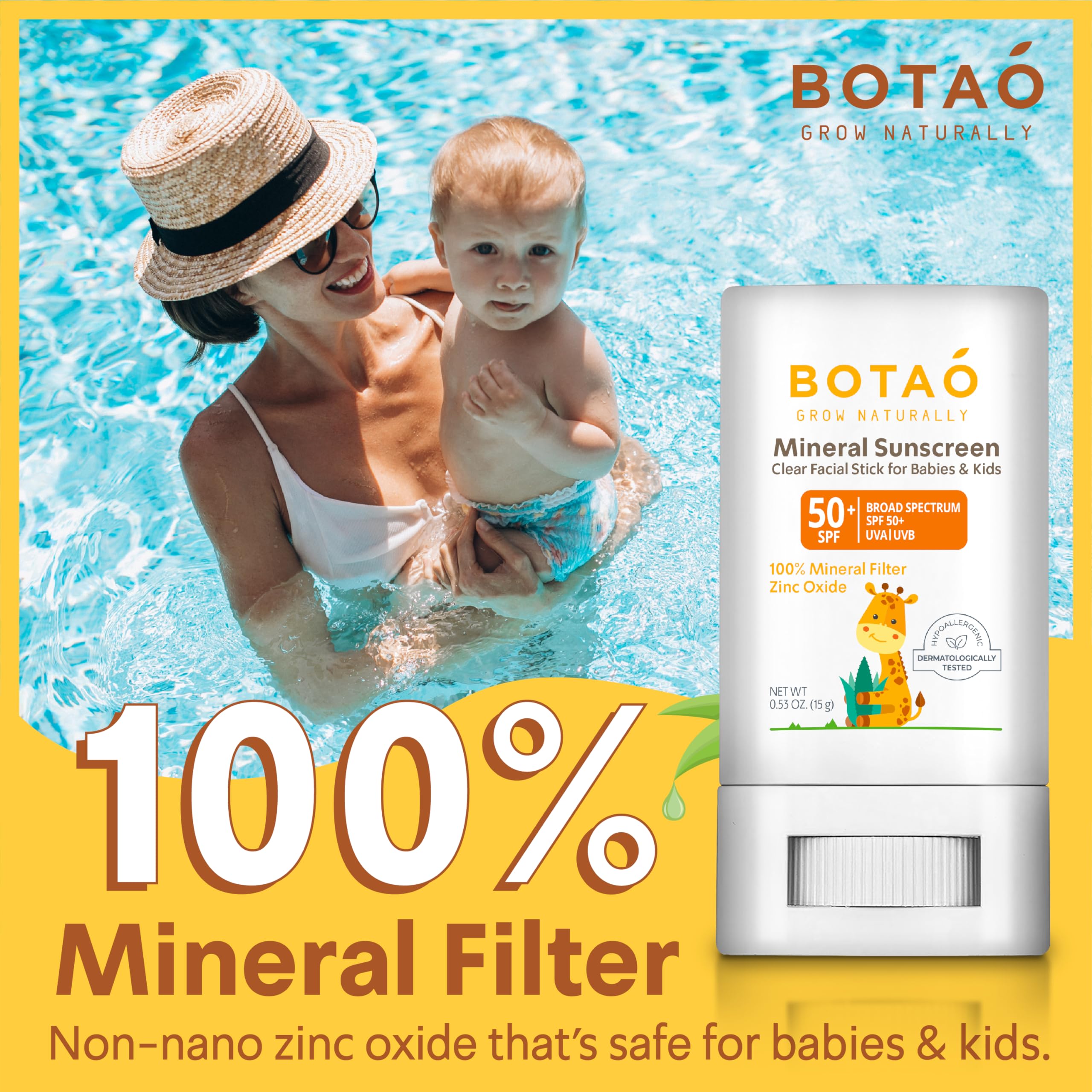 Botao mineral sunscreen stick demonstrates non-greasy, no white residue application