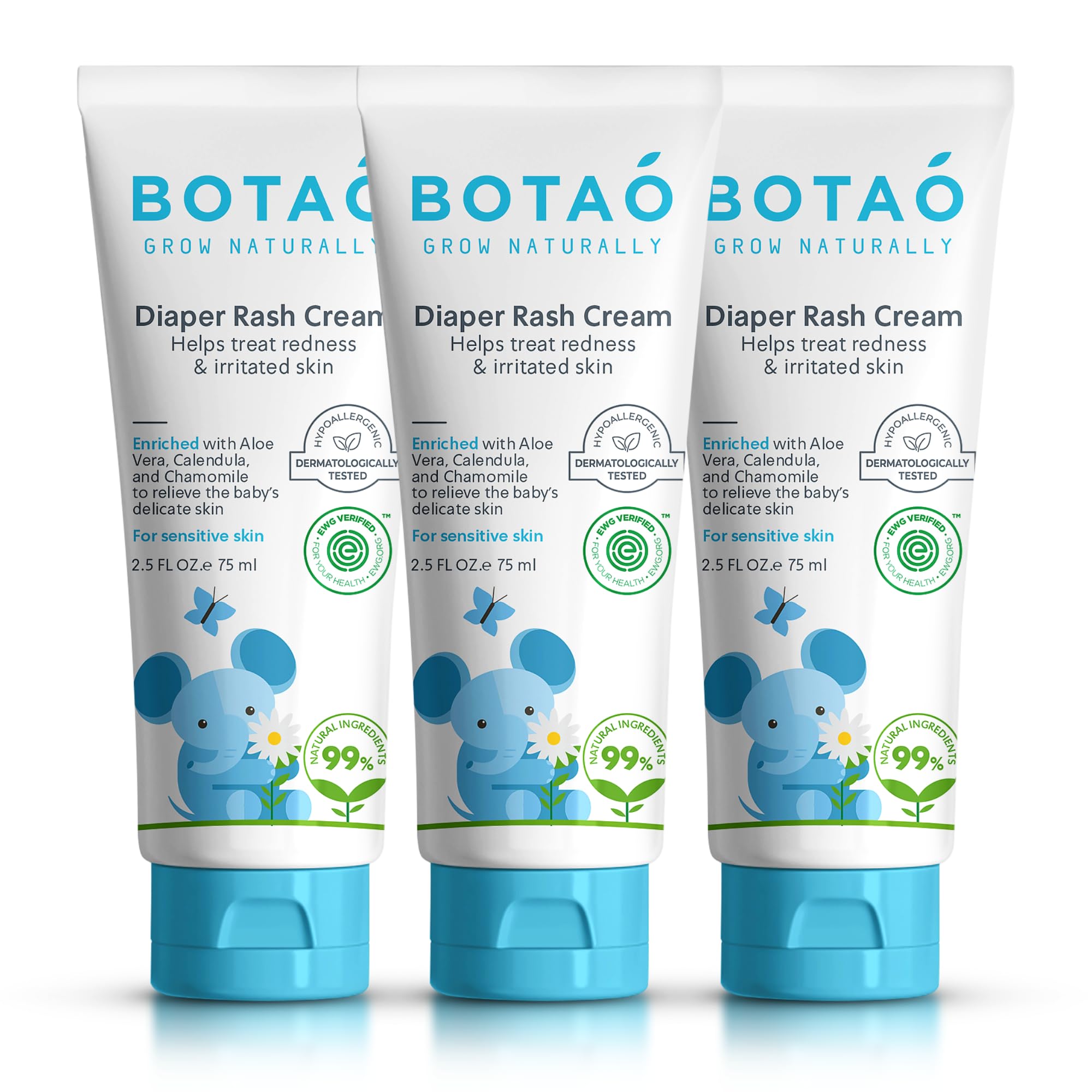 BOTAO Baby Natural Diaper Cream tube ready for soothing diaper rash care