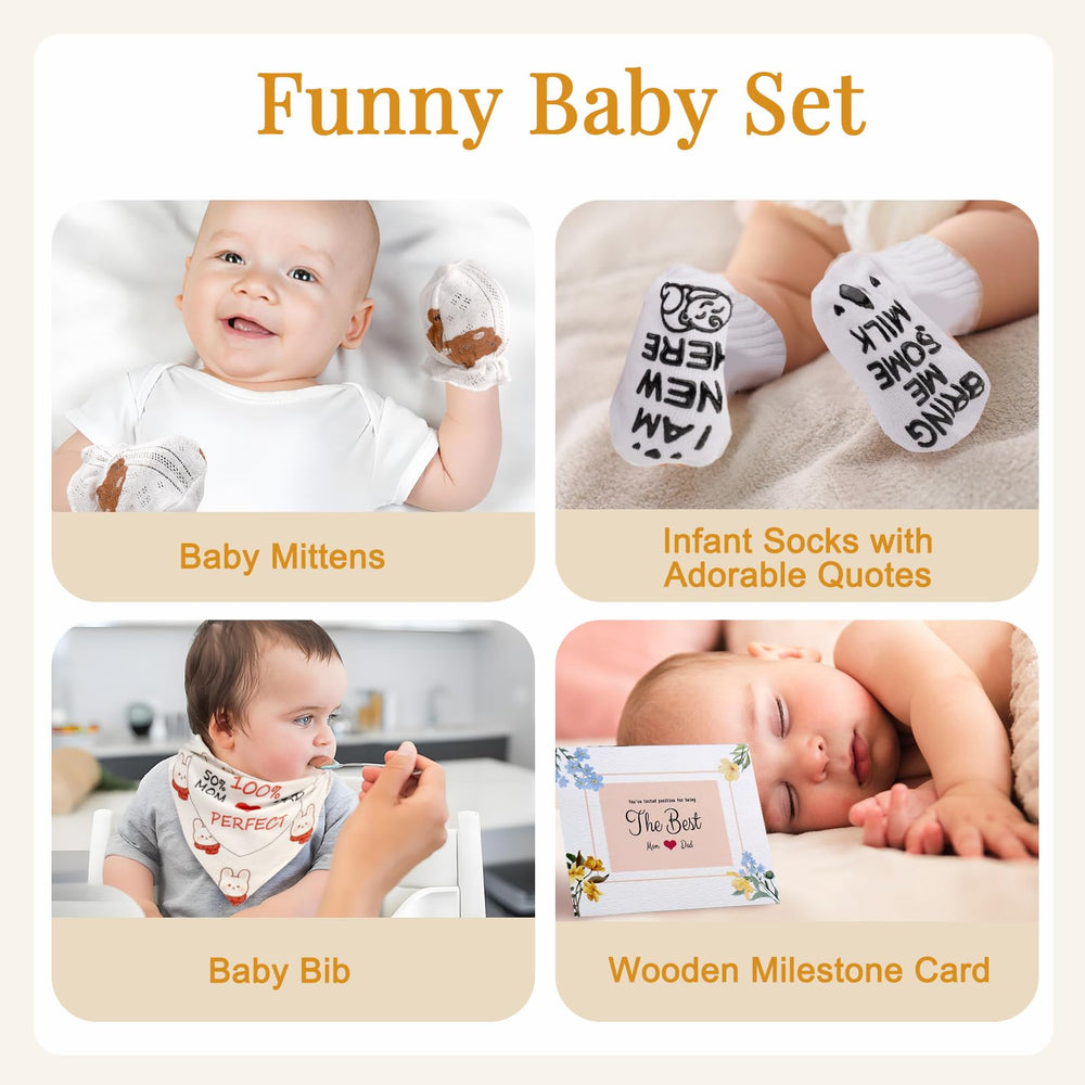 BOTOP bear-pattern beanie adds cozy warmth for newborn outings.