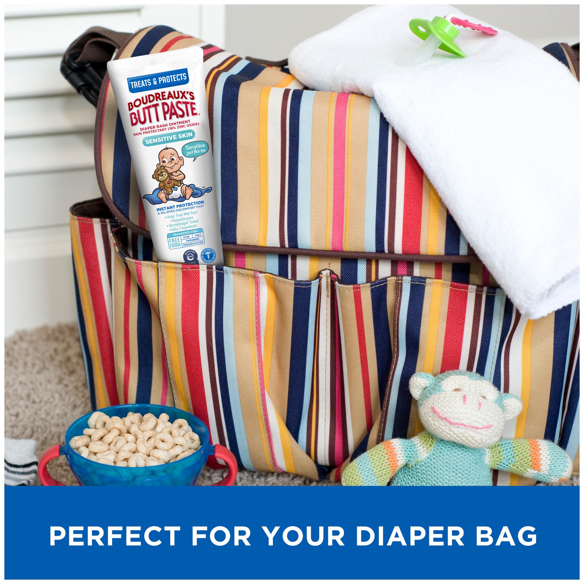 Boudreaux's Butt Paste supports daily diaper rash prevention and protection.