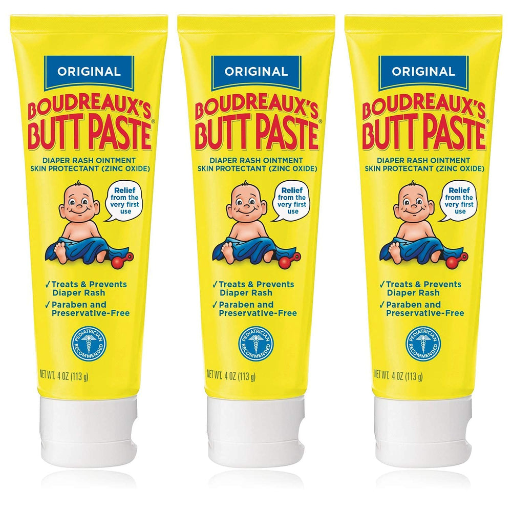 Boudreaux's Butt Paste 4oz tube being applied for barrier protection.