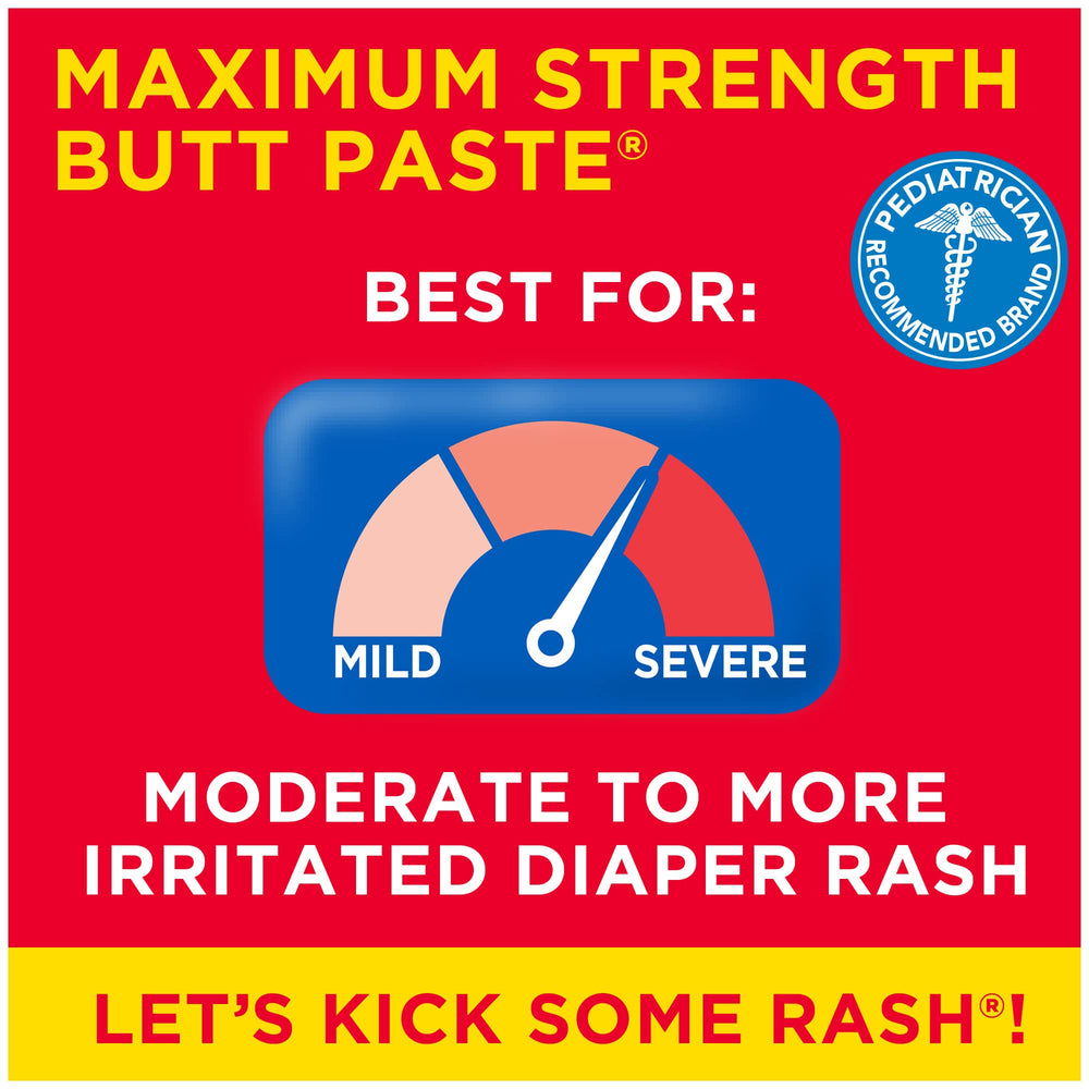 Close-up of Boudreaux's Butt Paste maximum-strength tube showing thick, moisture-sealing ointment.