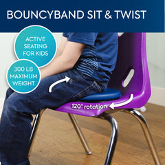 BouncyBands Sit & Twist Cushion non-skid base keeps seating secure.