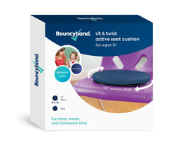 BouncyBands Sit & Twist Cushion with rotating disc supports focused, quiet movement.