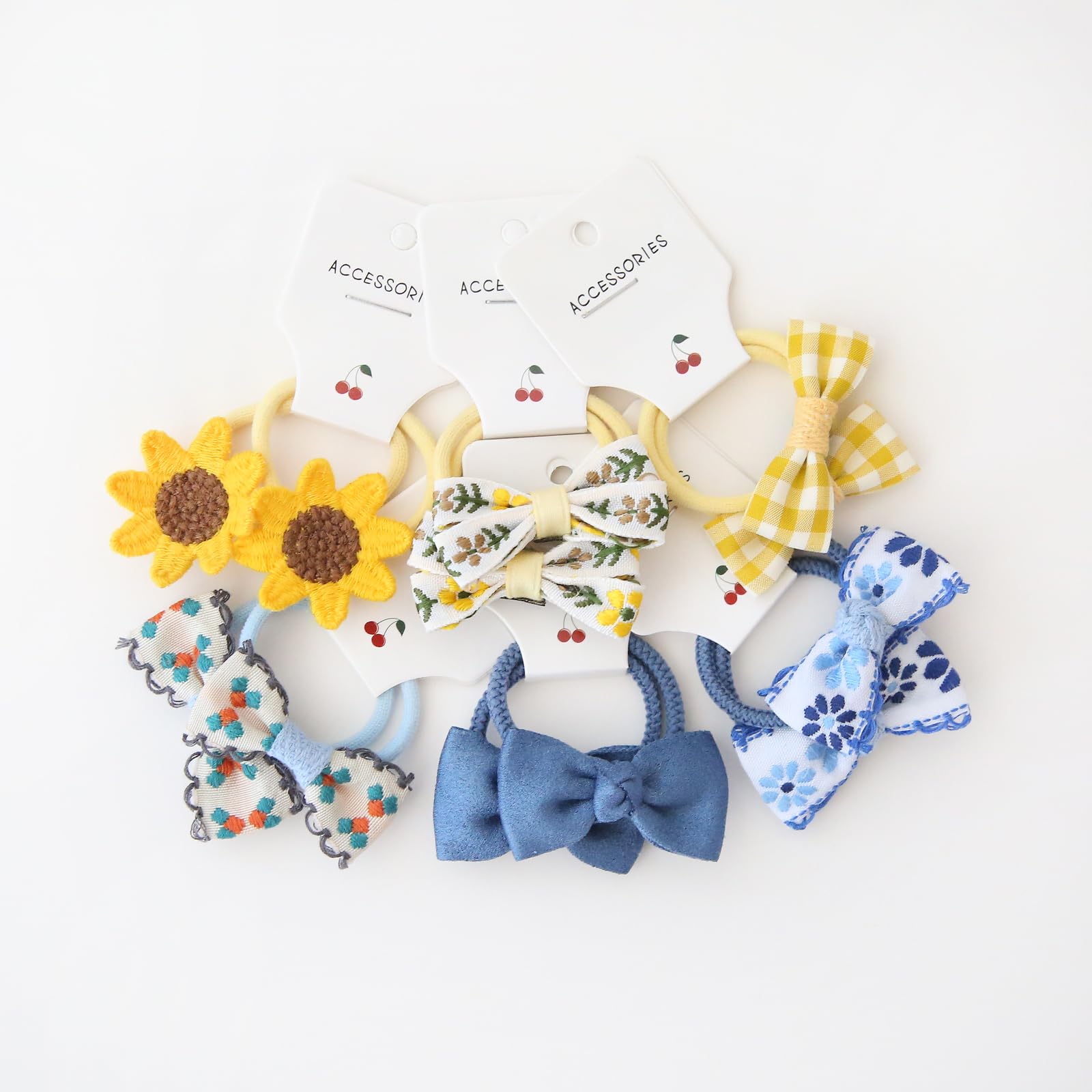 BOUNIQ varied colors bows hair ties show range for daily styling.