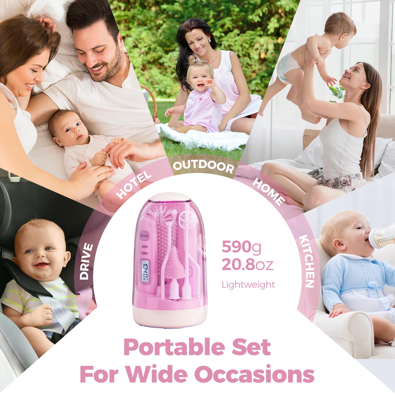 Boutarzy pink-handle in-use image emphasizes ergonomic grip during daily cleaning.