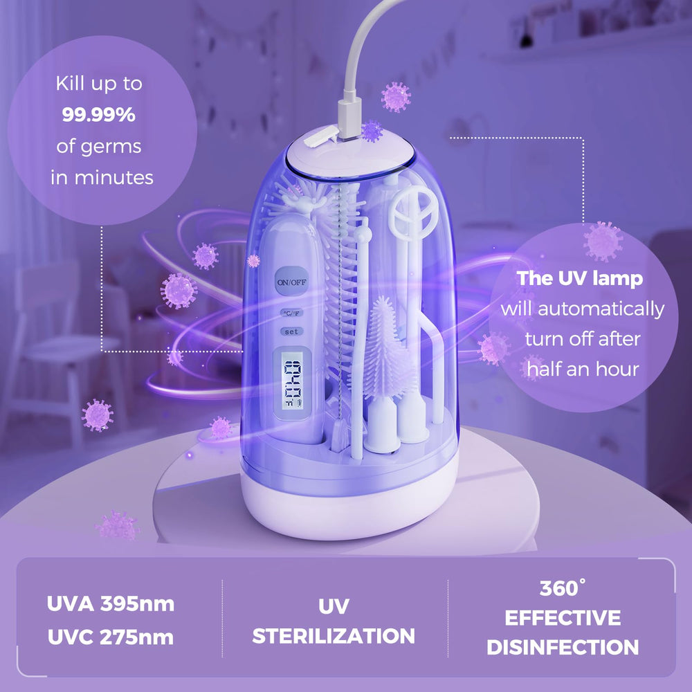 Boutarzy silicone brush heads clean bottles nipples and straws gently.