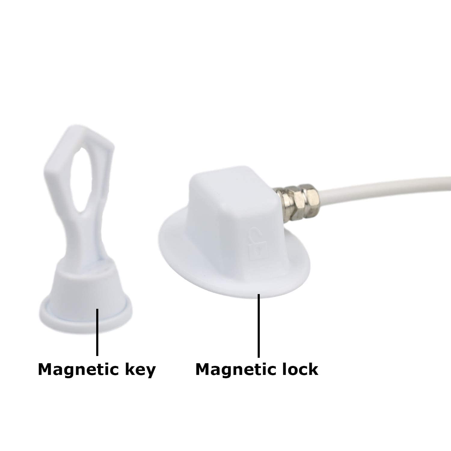 bouti1583 fridge door lock in use—quick unlock with magnetic key for adults.
