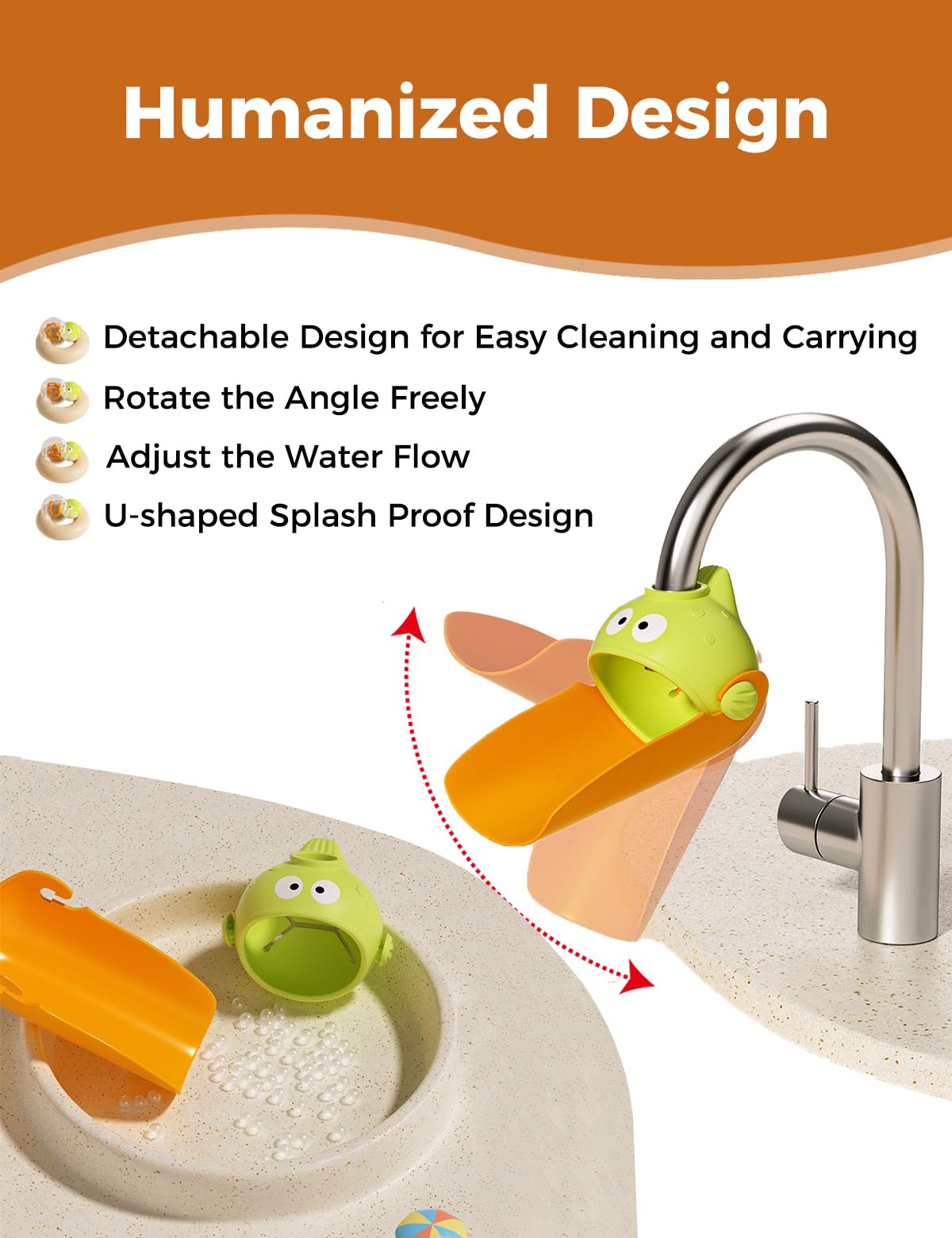 BOVELLA faucet extender double-socket compatibility fits most faucets