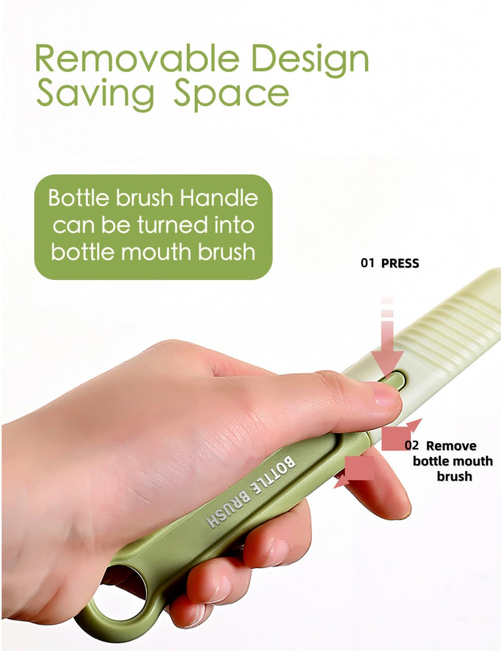BOVELLA straw cleaner brush reaches small crevices for safe straw cleaning.