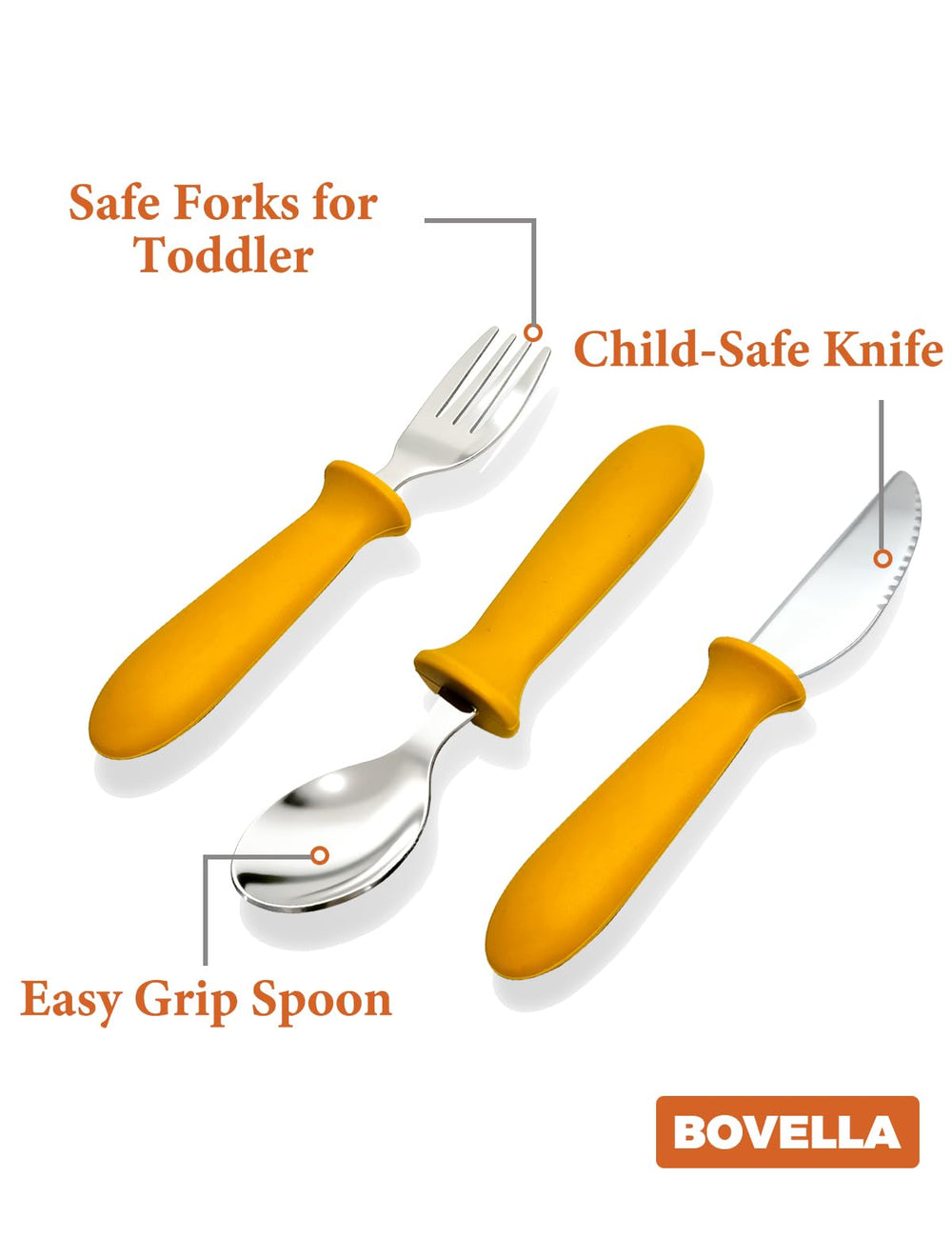 BOVELLA dishwasher-safe stainless steel utensils simplify cleanup after meals.
