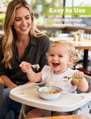 BOVELLA toddler-utensils-non-slip-grip emphasizes easy maneuverability for little mouths.