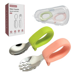 BOVELLA toddler-utensils-spoon-fork-set supports self-feeding and independent eating.