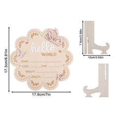 BOXOB baby name plaque with butterfly motif suits hospital or home welcome settings.